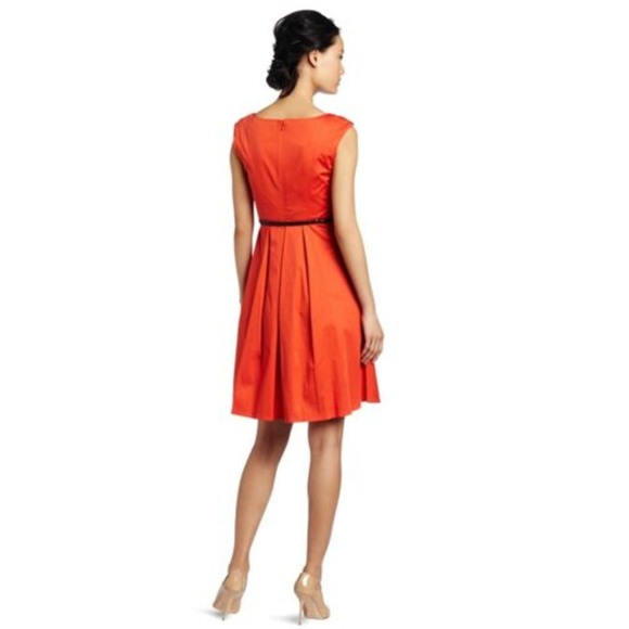 JESSICA SIMPSON Fit & Flare Dress In Red Clay 2 - Picture 3 of 8